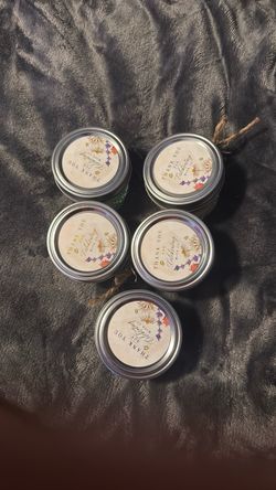 Set of 5 small lavender candles