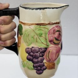 Vintage Blue Ridge Southern Potteries Sculpturein7" Fruit Pitcher 1940's