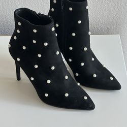 Black Stiletto Ankle Boots 5.5