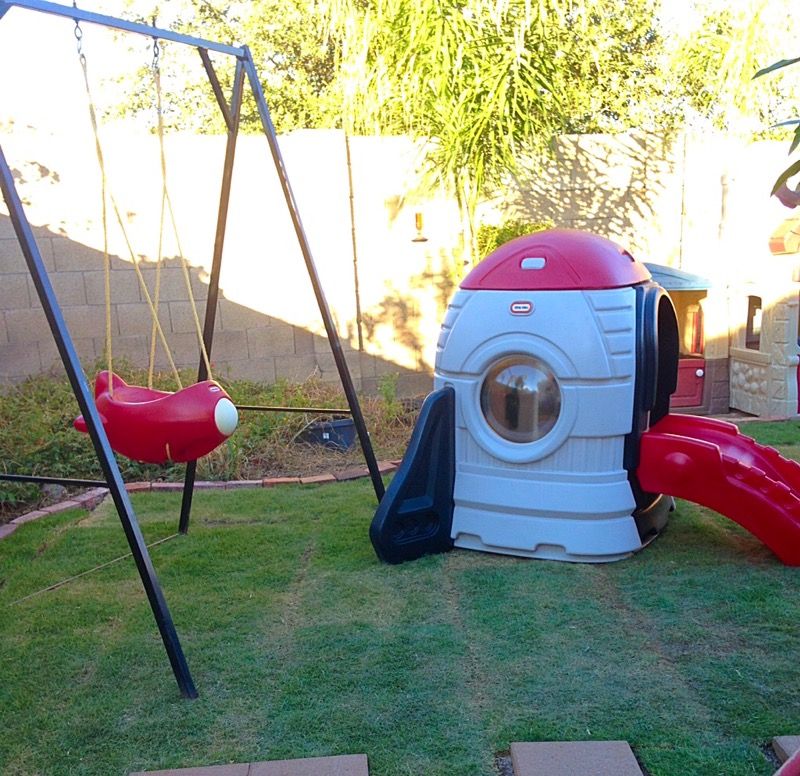 Little Tikes Rocket Outer Space Ship Playhouse Climber Slide & Little