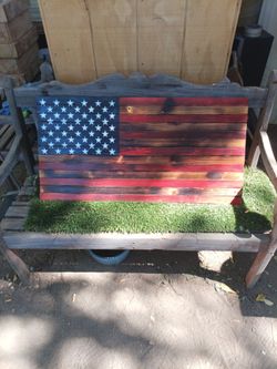Hand crafted american flag