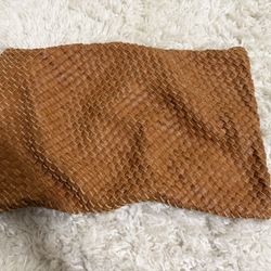 Genuine Leather Lumbar Throw Pillow Cover