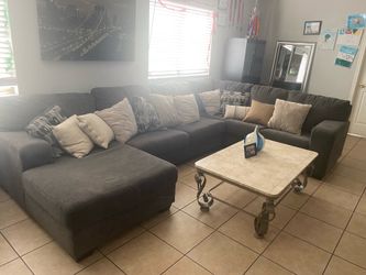 Gray sectional couches