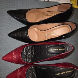 Brazilian Leather Heels Bundle – Rare, Elegant & Hard to Find (Size 7.5 To 8, Regular Towards Narrow Fit)