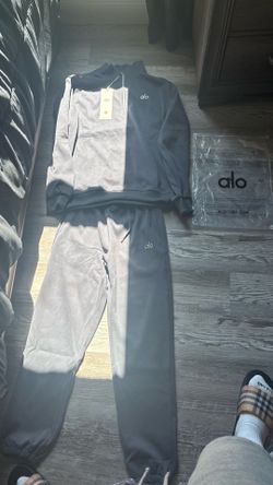alo dark grey set size small