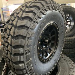 37x1250r17 Mickey Thompson Baja Boss MT & Black NV305 Method Wheels-fits Keep-CHevy-Ford