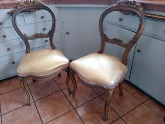 Hand Carved Mahogany Chairs