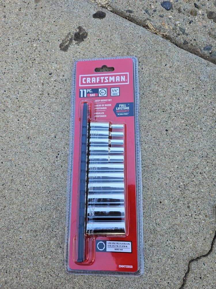 Craftsman 11pc. 1/4 Drive Sae Deep Socket Set
