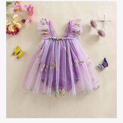 Baby Girl Purple Mesh Dress
