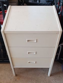 Solid Wood White End Table / Nightstand