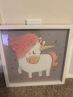 Framed Unicorn Wall Art for Kids