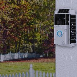 Wasserstein - Mountable Solar Kit for Ring Video Doorbell 1. 2nd Generation - White

