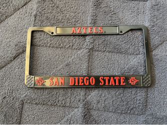Metallic San Diego State License Plate Frame