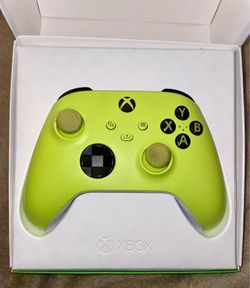 Microsoft Xbox Wireless Controller  Electric Volt color scheme.