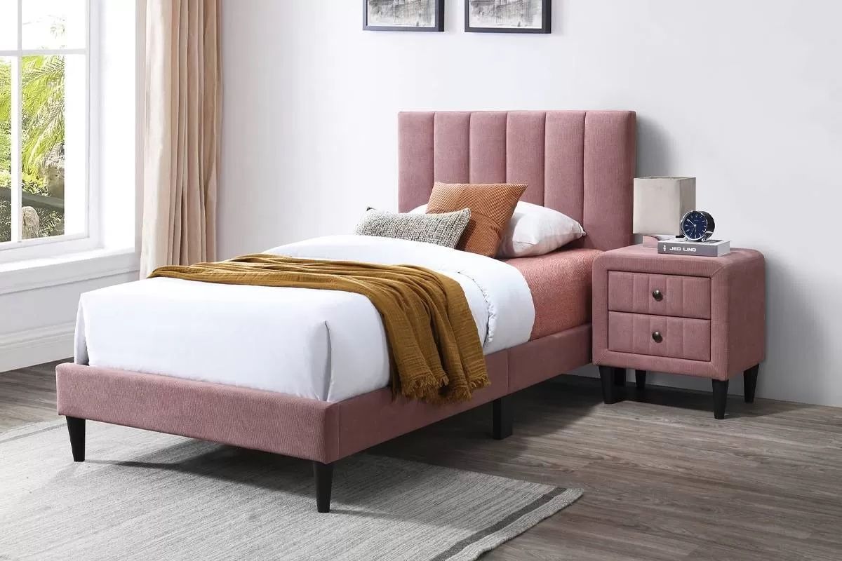 Pink And Gray Twin Size Bed Frame