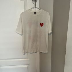 White Men T-shirt With Graphic On Both Side.