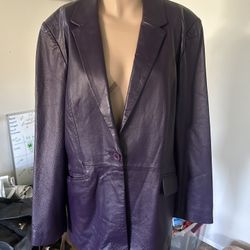 Purple Leather Jacket 