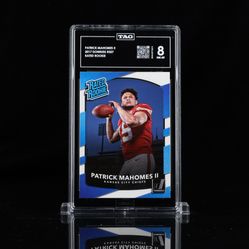 2017 Panini Donruss Rated Rookie Patrick Mahomes II #327 Chiefs RC TAG 8