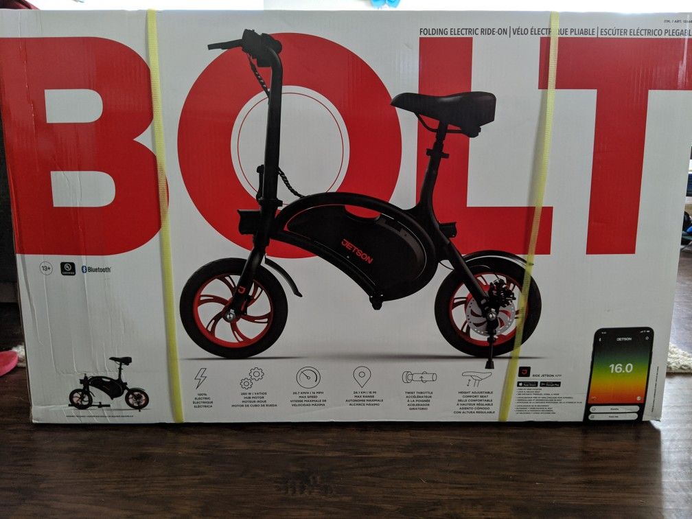 Jetson Bolt Folding electric bike brand new in box