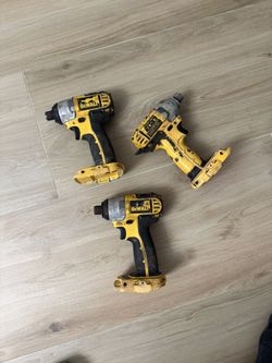 3 Pice Used 1/4” Impact Drill 