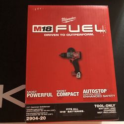 Brand New Milwaukee M18 FUEL 18V Lithium-Ion Brushless Cordless 1/2 in. Hammer Drill/Driver (Tool-Only)