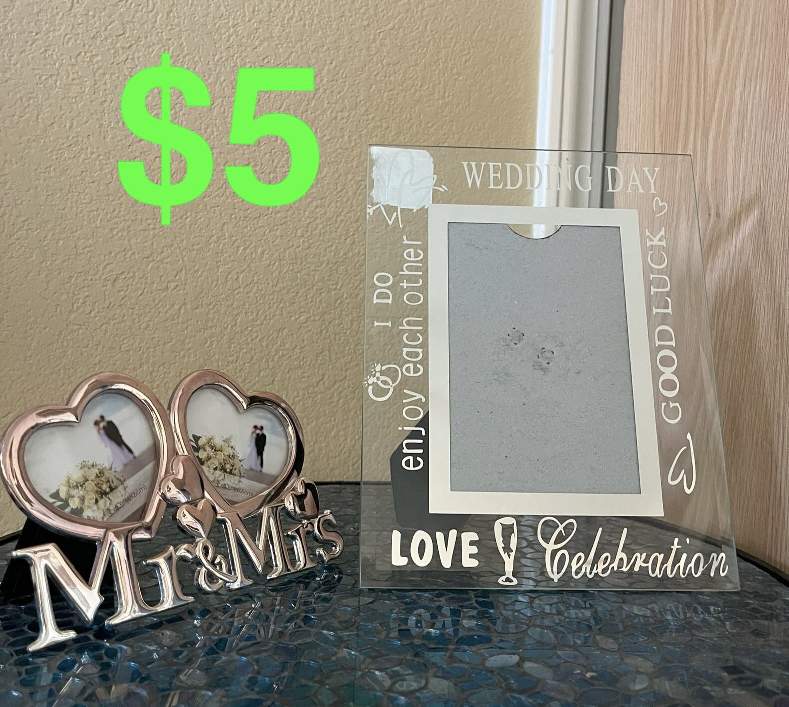 Wedding Day Photo Frames • Mr Mrs • I Do • Love • Heart • Bundle