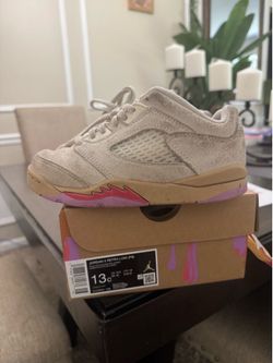 Jordan 5 Retro Low  "Peanut Butter & Jelly" for big kids size US 13C