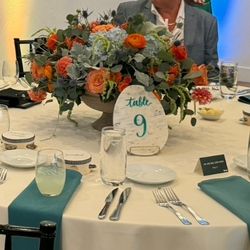 Gorgeous Stunning Viola Marble Table Numbers for Wedding decor used once.  #1-13 selling as a set