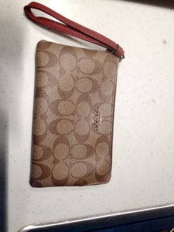 Coach Signature Wristlet Clutch