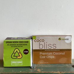 Coconut Coir Bricks - Chips and Fine Grade
