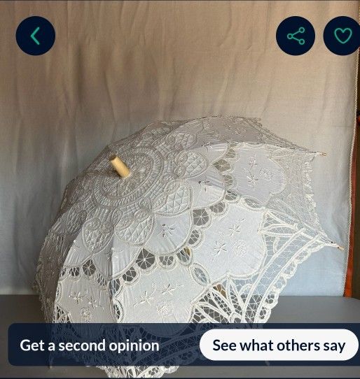 Large Lace Parasol Umbrella 