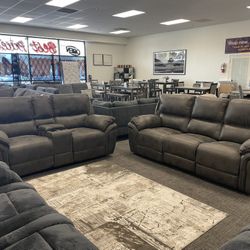 2 Pc Sofa & Loveseat Reclining Set- EZ $10 Down Payment Options Available 