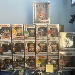 One Piece DBZ Dragon Ball Z Chase Autographed Funko Pops