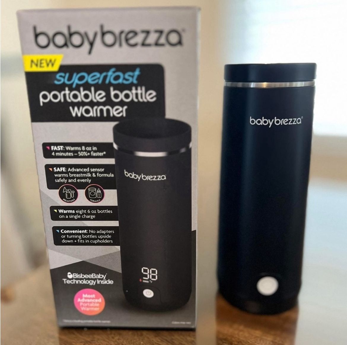 *New* Baby Brezza Portable Bottle Warmer - Matte black