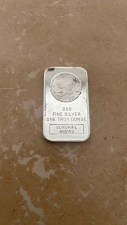 1oz Silver Bar Sunshine Minting .999 Silver 