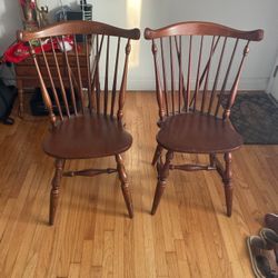 Vintage Pair Moosehead Chairs - Made in Maine -Mahogany? I’m