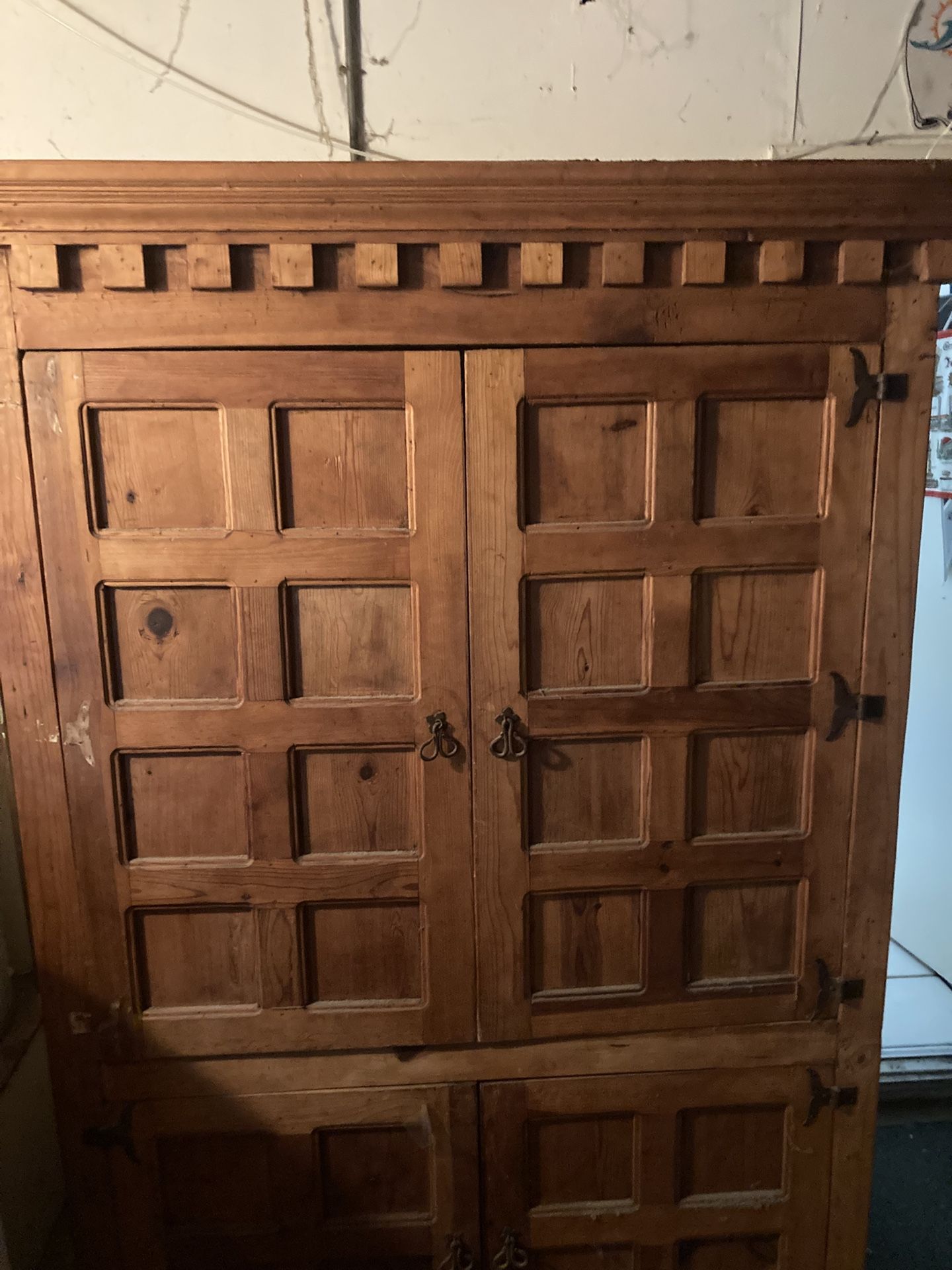 Oak cabinet.  