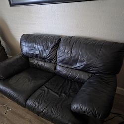 Black Leather Sofa