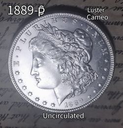 1889-P Morgan Silver Dollar; Choice MS/BU, Full Breast Feathering, Higher Grade Coin.