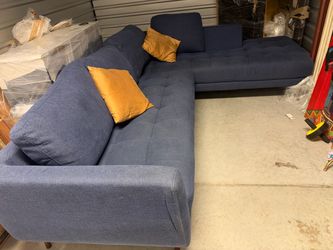Navy Blue Sectional Set.