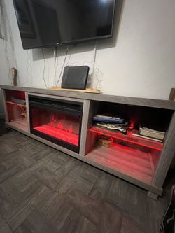 Entertainment Center With Heater LED