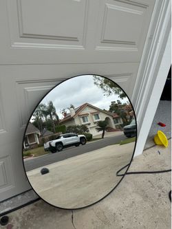 43 inch black framed mirror