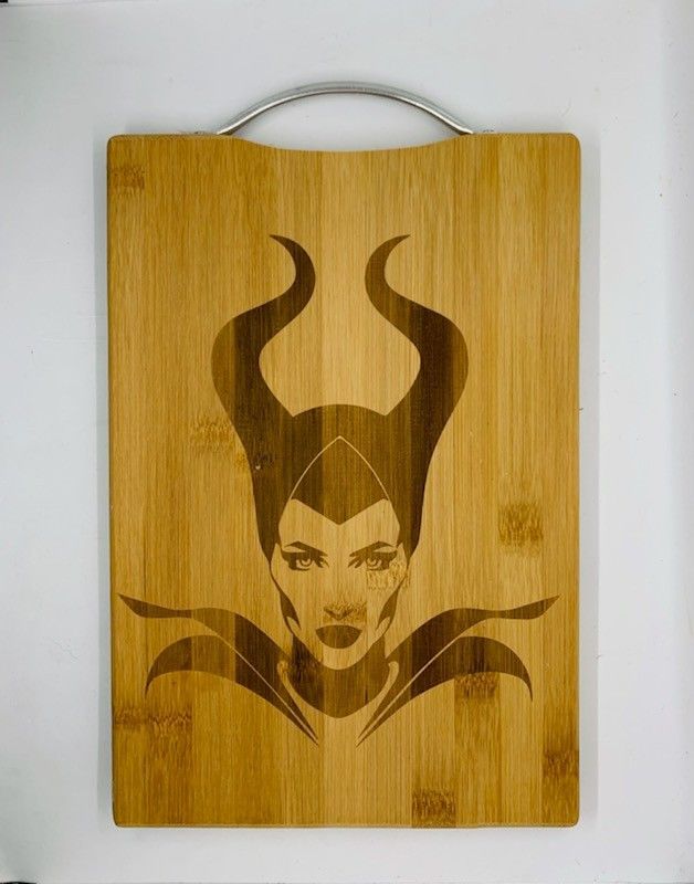 Maleficent Laser Engraved Bamboo  Cutting Board 