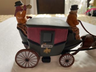 Vintage Department 56 Dickens Heritage Village Collection Dover Horse Carriage 1988  Thumbnail