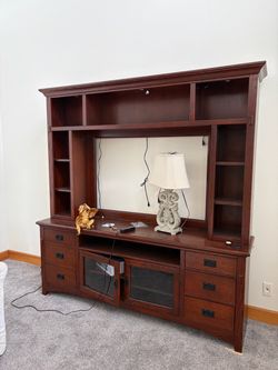 Mahogany entertainment center
