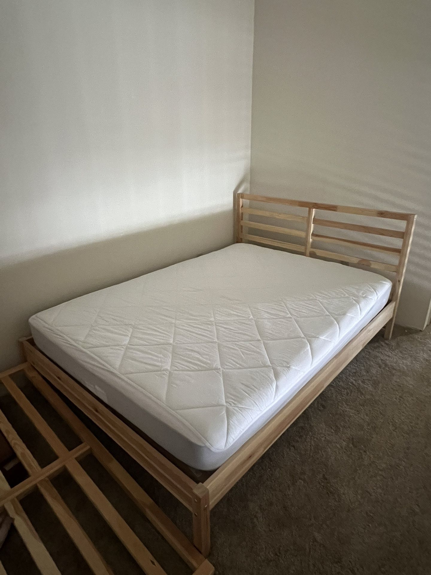 Two full size Ikea mattress & frame