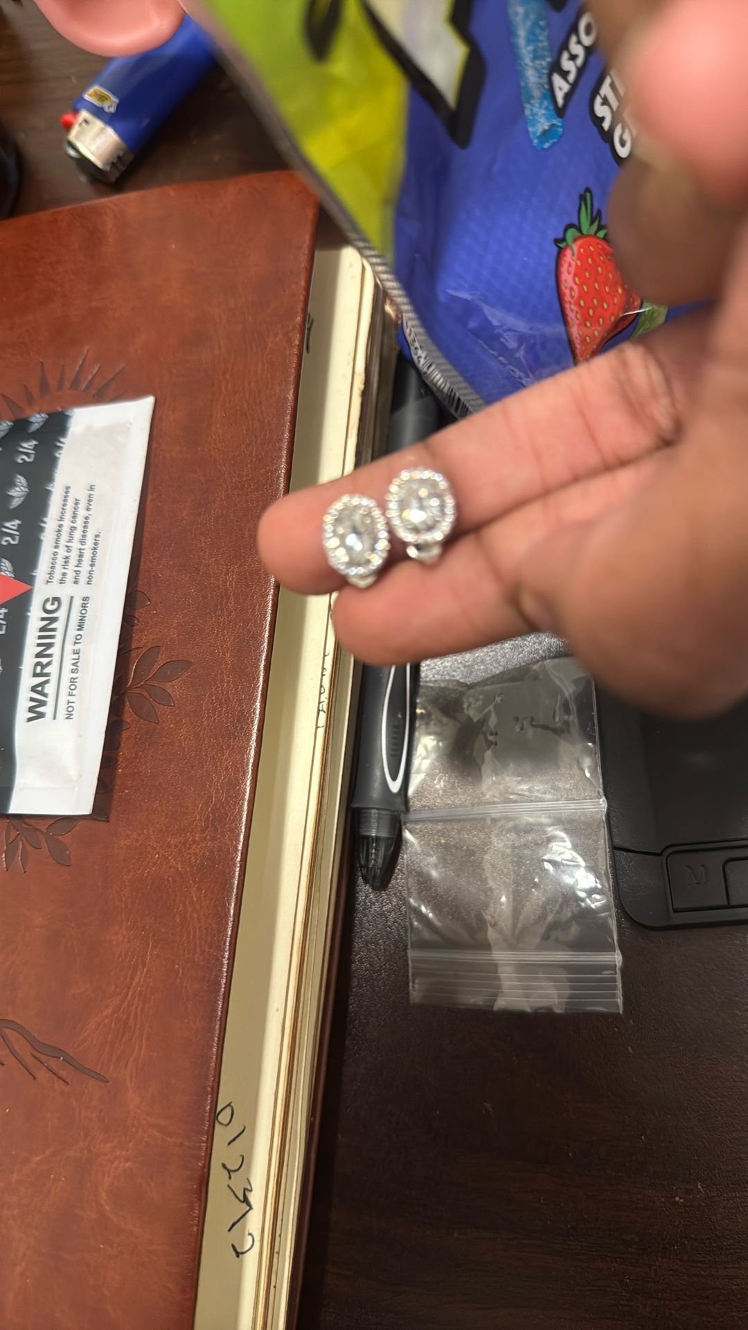 1 Carat Moissenitte Pierced Earrings Sterling Silver