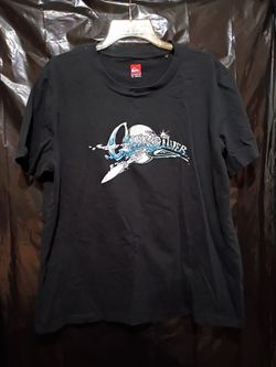 Quicksilver black T-shirt for men. Size L.