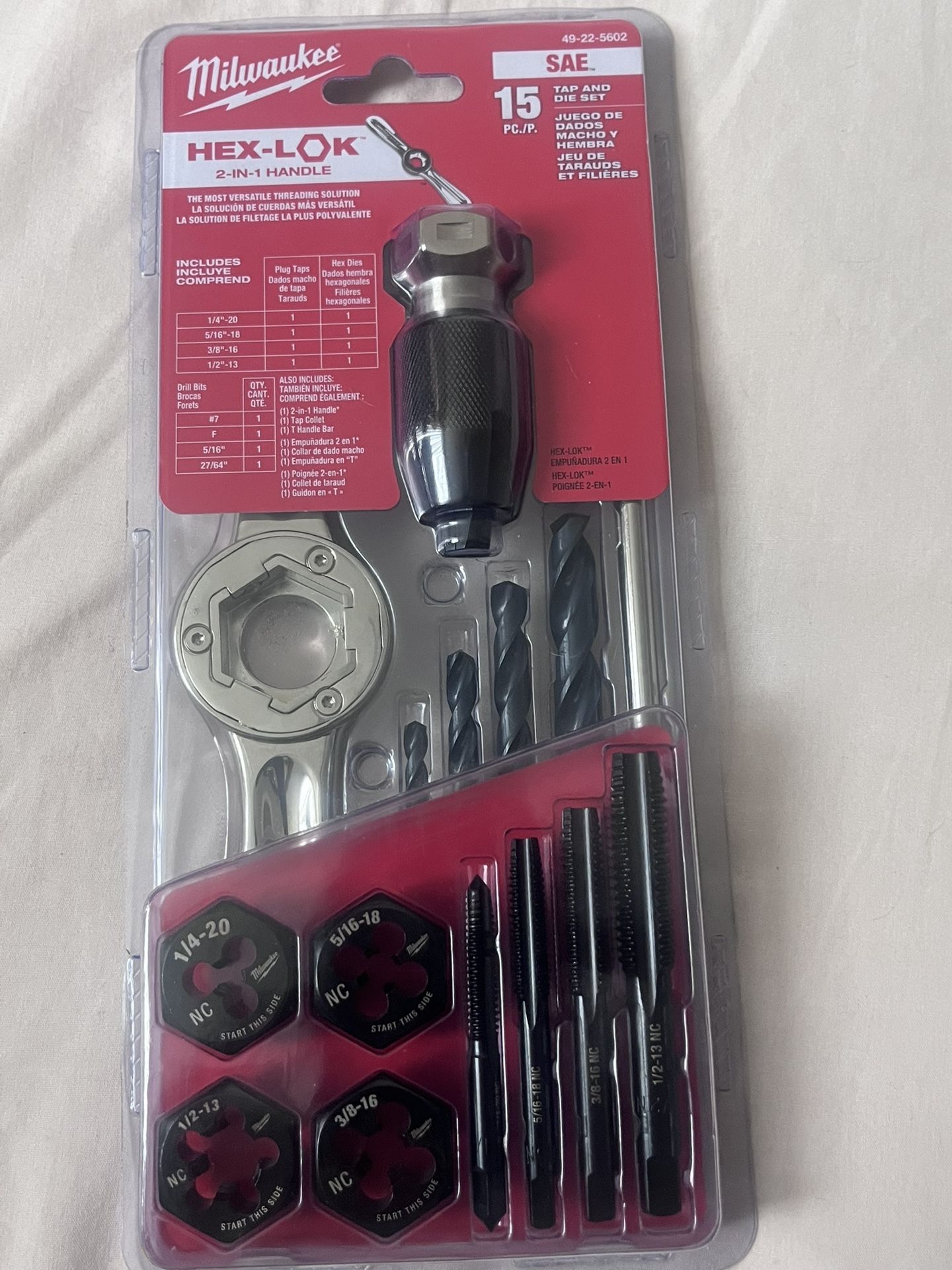 15 Piece SAE Tap & Die Set