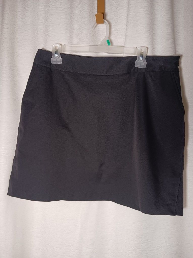 Adidas Golf Skort Women's Size 14 Black Climacool Tennis Stretch Pro Dry Plus